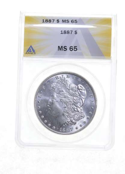 MS65 1887 Morgan Silver Dollar - Graded ANACS