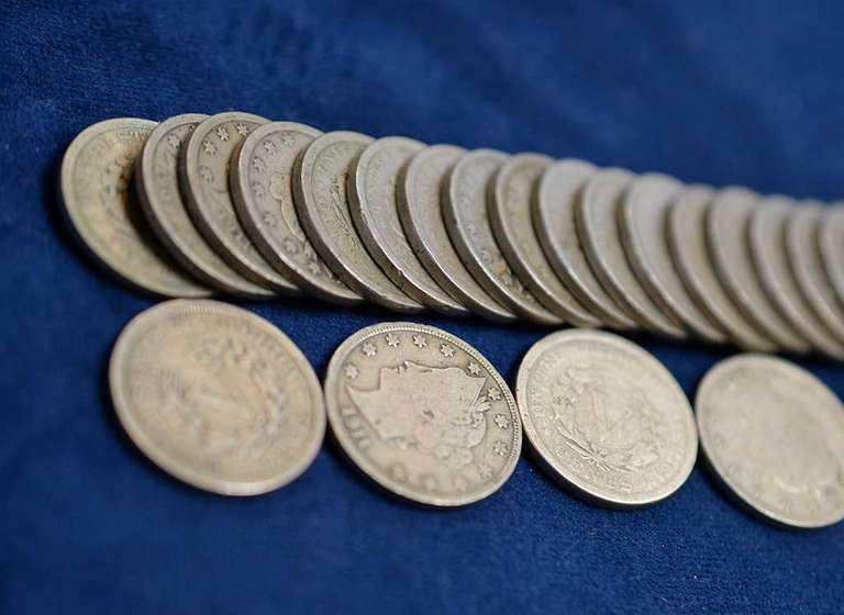 Lot Of 40 Liberty V Nickels, Circulated.