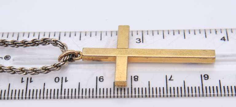 Vinateg Sterling Silver Cross Pendant on Chain Necklace