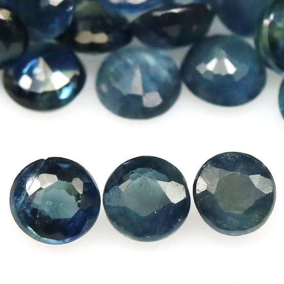Natural 7.45ct greenish blue Sapphire set