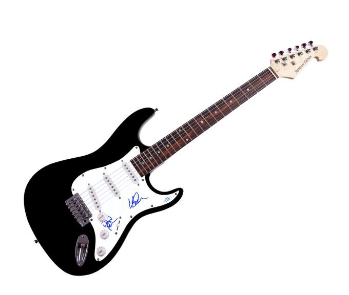 Earth Wind and Fire Autographed Signed Guitar ACOA