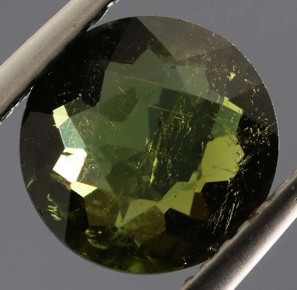 Rich 2.12ct natural olive green Tourmaline solitaire