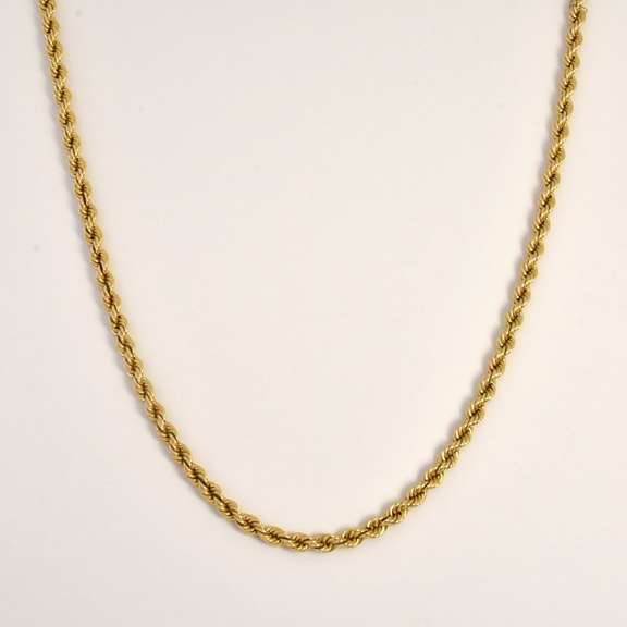 Nice 18" 14k YG Rope Necklace