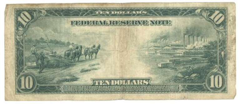 Series of 1914 Large Size $10 Federal Reserve Note (3-C)