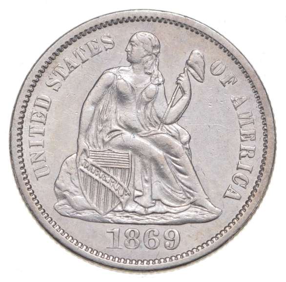 1869-S Seated Liberty Dime
