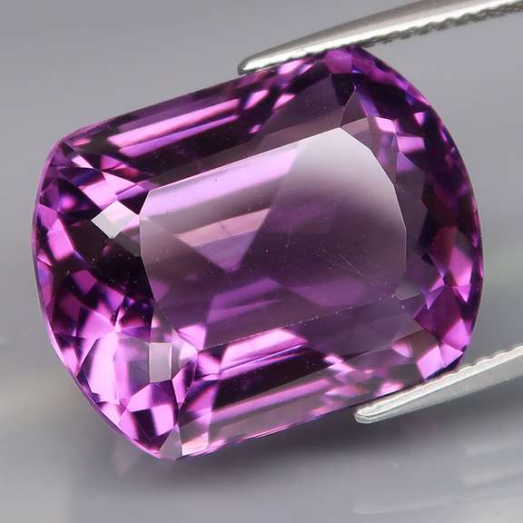 Fancy cut 25.72ct violet Bolivian Amethyst