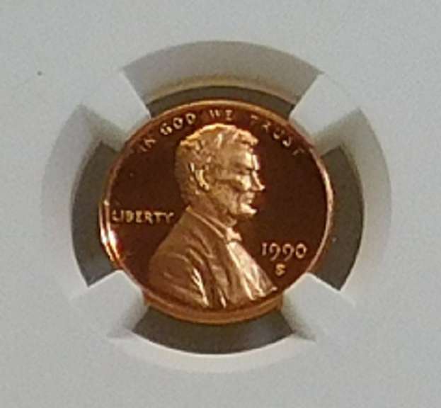 1990-S Lincoln Cent PRF NGC PF-69-RD-UC