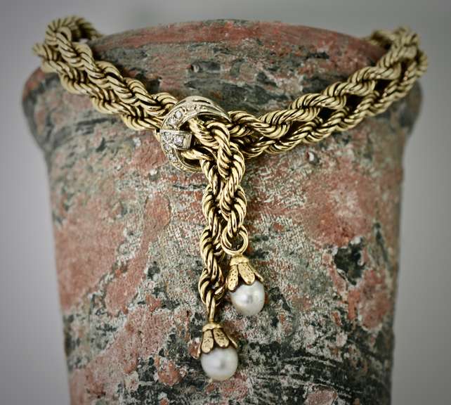 Wonderful Heavy Vintage 14K Rope Bracelet
