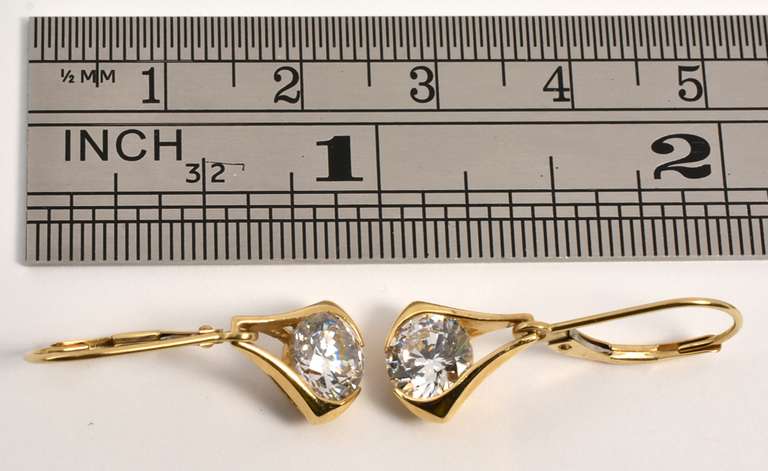 Pretty 14k Dangling CZ Earrings