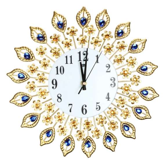 38x38cm Vintage Wall Clock Large Diamond Metal