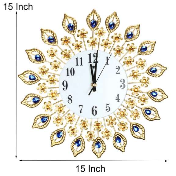 38x38cm Vintage Wall Clock Large Diamond Metal