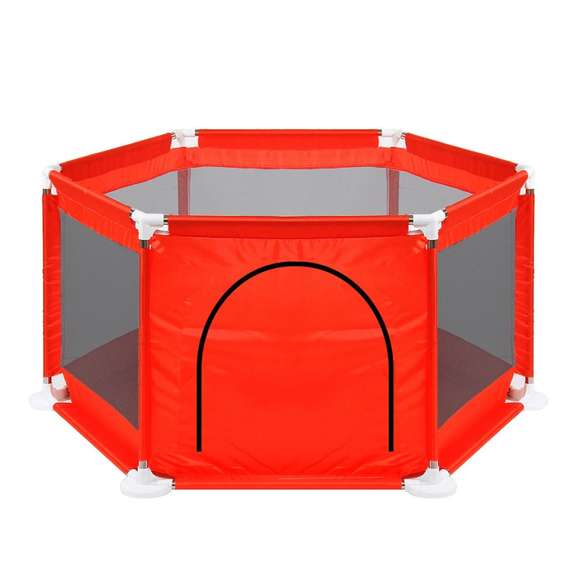 Outdoor Travel 6 Sided Kids Playpen With Safety Gate