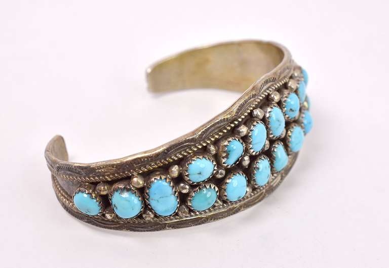 Incredible Turquoise Bracelet in Sterling Silver