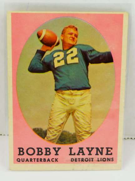 Bobby Layne Topps #2 Football Card