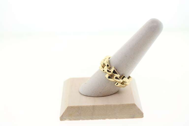 Beautiful Handmade Italian 14k Gold Cable Chain Ring