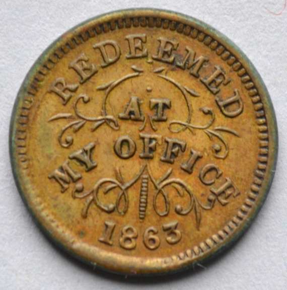 1863 Oliver Boutwell Troy NY Miller Civil War Store Card