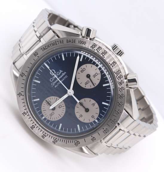 Vintage Omega Speedmaster Reduced Limited Edition Automatic Blue Dial Watch