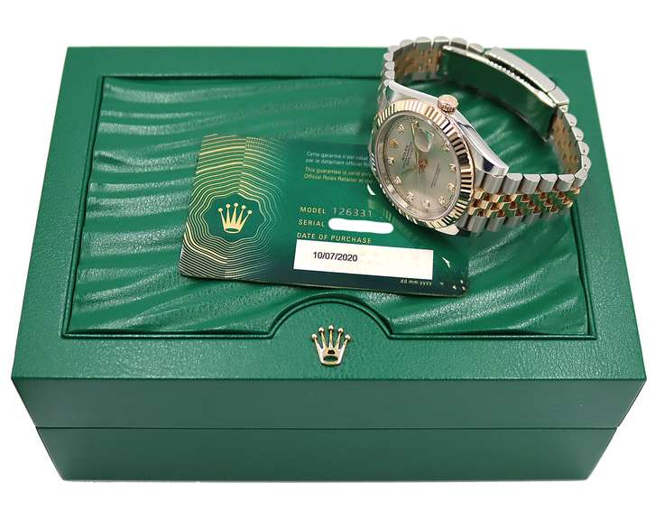 Rolex Datejust Two Tone 41mm Rose Gold Watch