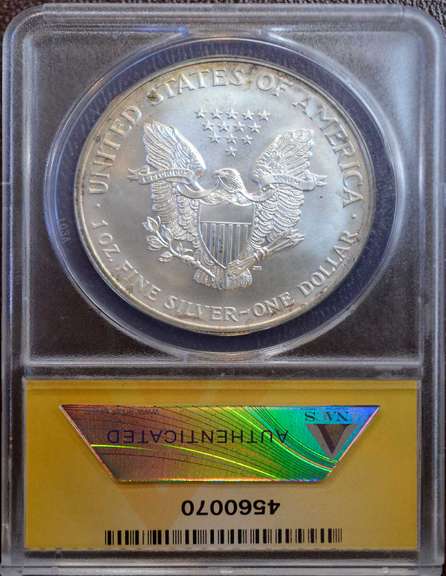 1996 $1 MS62 Silver Eagle ANACS