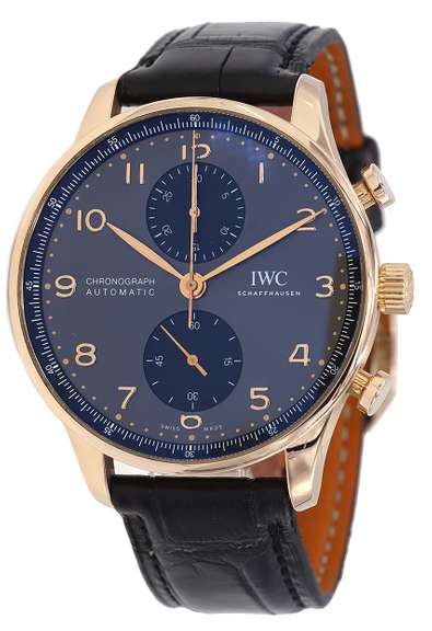 IWC Portugieser 6221318 Chronograph Leather Band Watch
