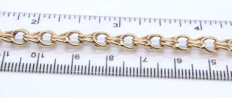 Shining 14KT Double Link Charm Bracelet