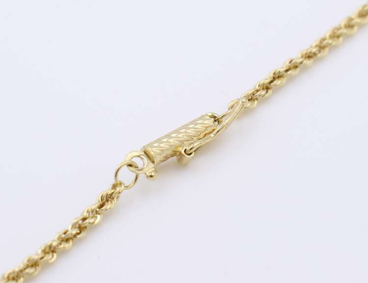 Popular Yellow Gold Rope Chain Necklace