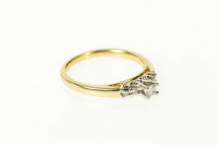 14K Yellow Gold Classic Diamond Petite Trellis Engagement Ring