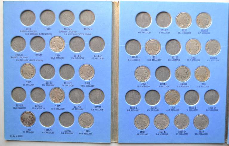 Partial Full Date Buffalo Nickel Set 1913-38