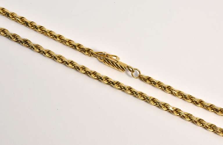 Popular Diamond Cut Rope Necklace