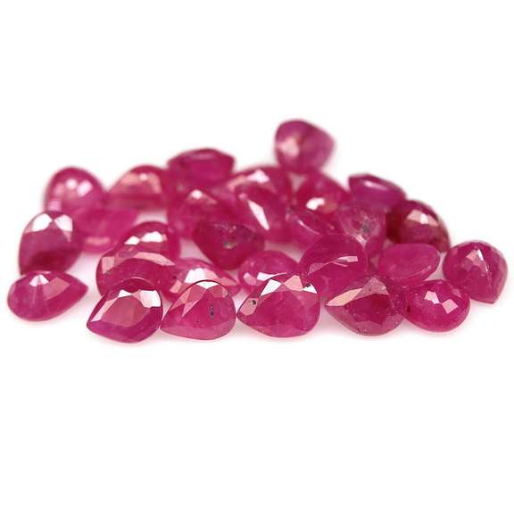 Vivid 12.43ct reddish pink Ruby set from Madagascar