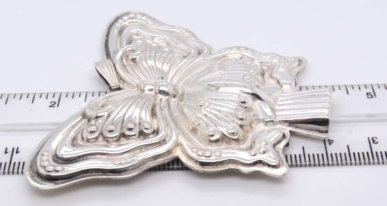 Reed & Barton Sterling Silver Butterfly Whistle Pendant