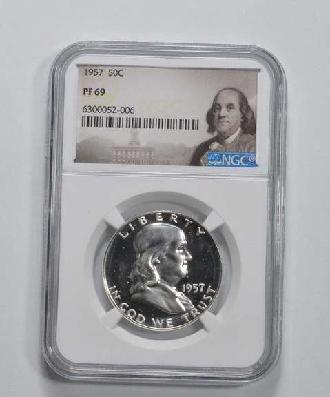 PF69 1957 Franklin Half Dollar - Graded NGC
