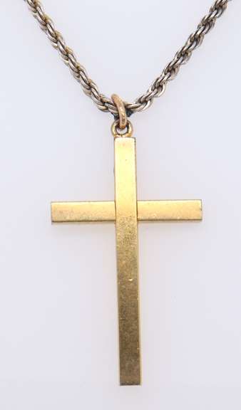Vinateg Sterling Silver Cross Pendant on Chain Necklace