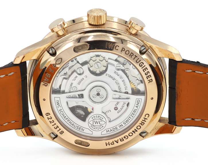 IWC Portugieser 6221318 Chronograph Leather Band Watch