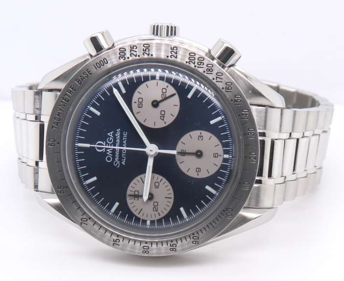 Vintage Omega Speedmaster Reduced Limited Edition Automatic Blue Dial Watch