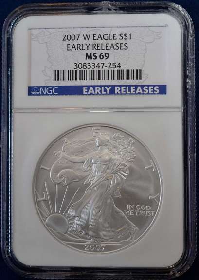2007 American Silver Eagle NGC MS69 Early Releases