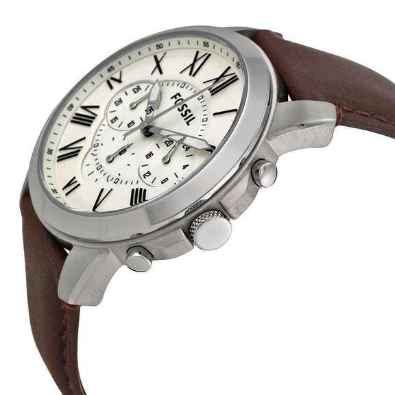 Fossil Cream Dial Chronograph, New In Box.