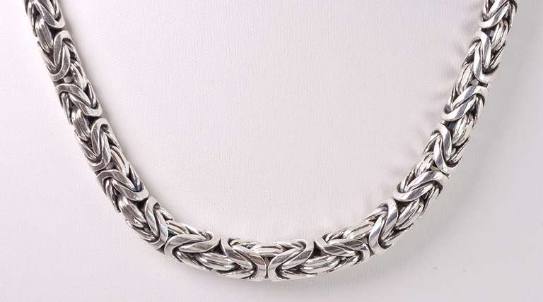 Brilliant Byzantine Necklace in Sterling Silver