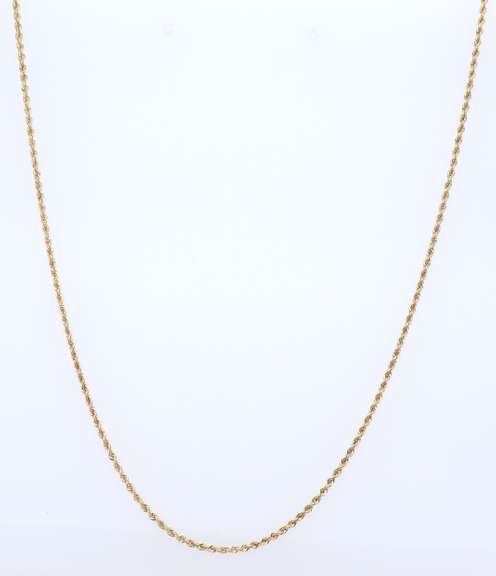 Simple Yellow Gold Curb Link Chain Necklace