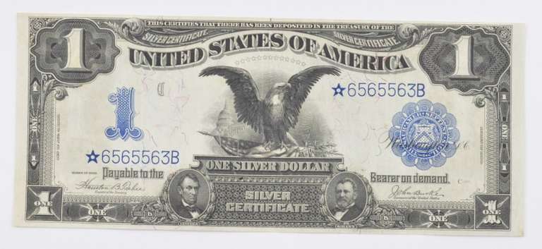 1899 $1 Black Eagle United States Silver Certificate - Large Note