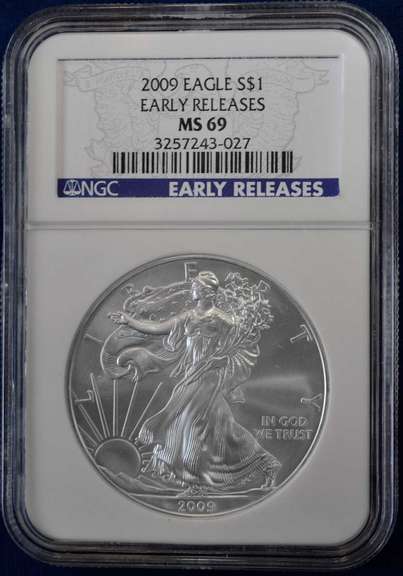 2009 American Silver Eagle NGC MS69 Early Releases
