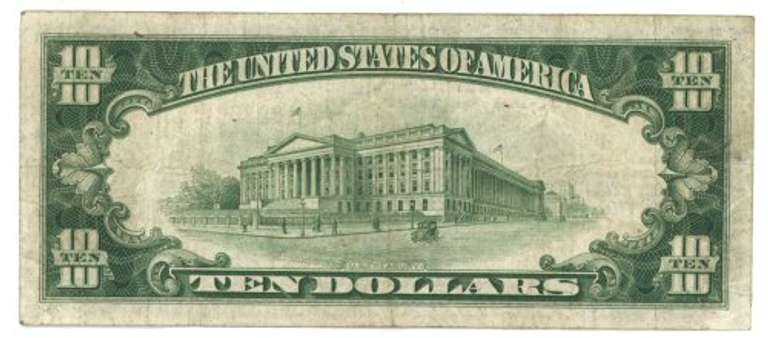 Scarce Series of 1928 Small Size $10 Gold Certificate note