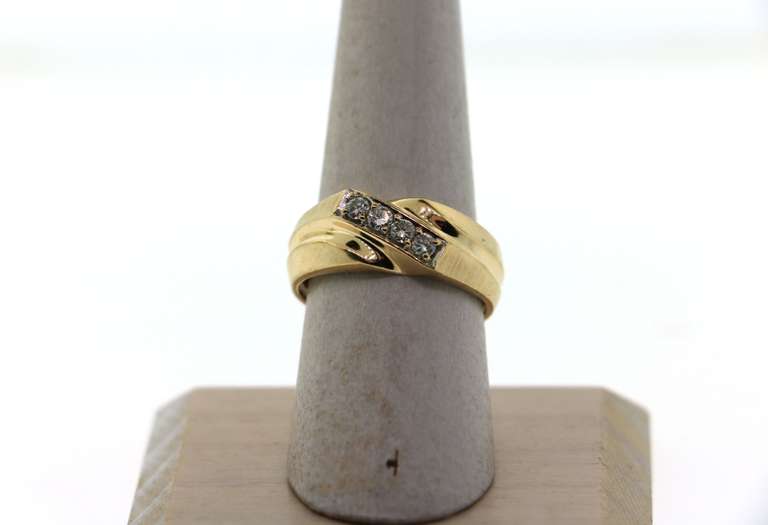 Exquisite 14k Gold Channel Set Diamond Ring