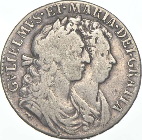 1689 Great Britain 1/2 Crown - William & Mary