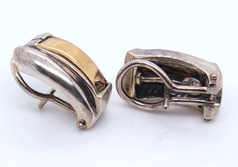 925/14kt Huggie Earrings