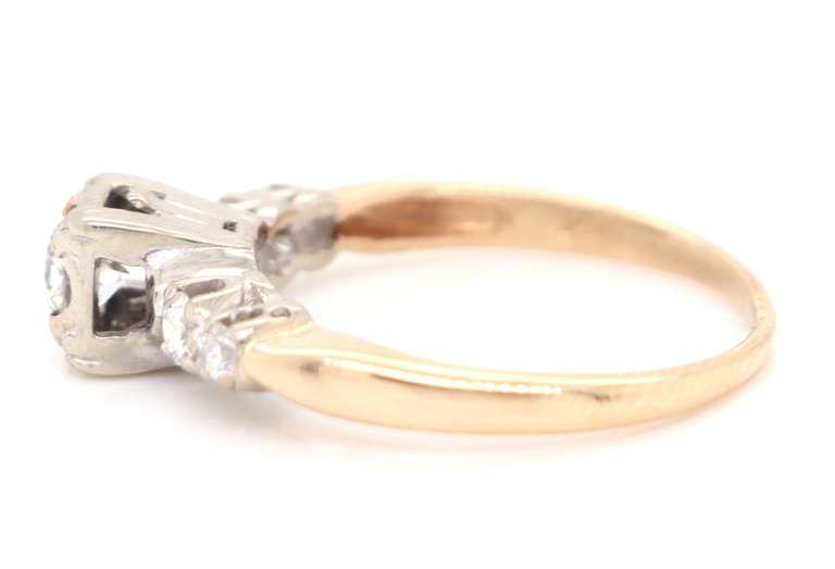 Vintage Yellow Gold Diamond Engagement Ring