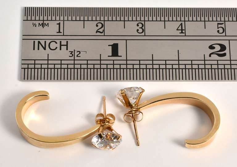 Nice CZ Studs with Gold Enhancers