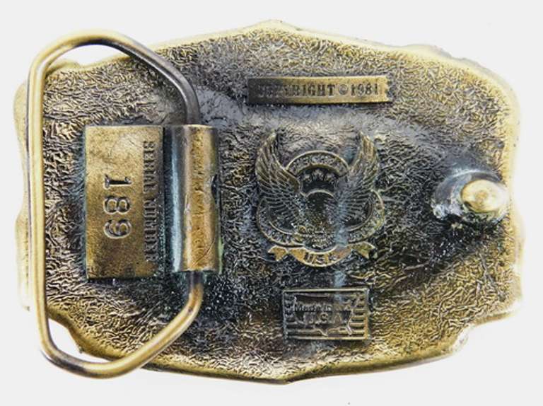 Colorado Silver State 1981 Brass Belt Buckle