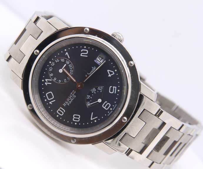 Hermes Stainless Steel Navy Blue Watch