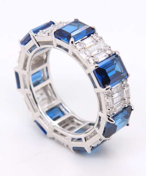 Sterling Silver Cubic Zirconia Band